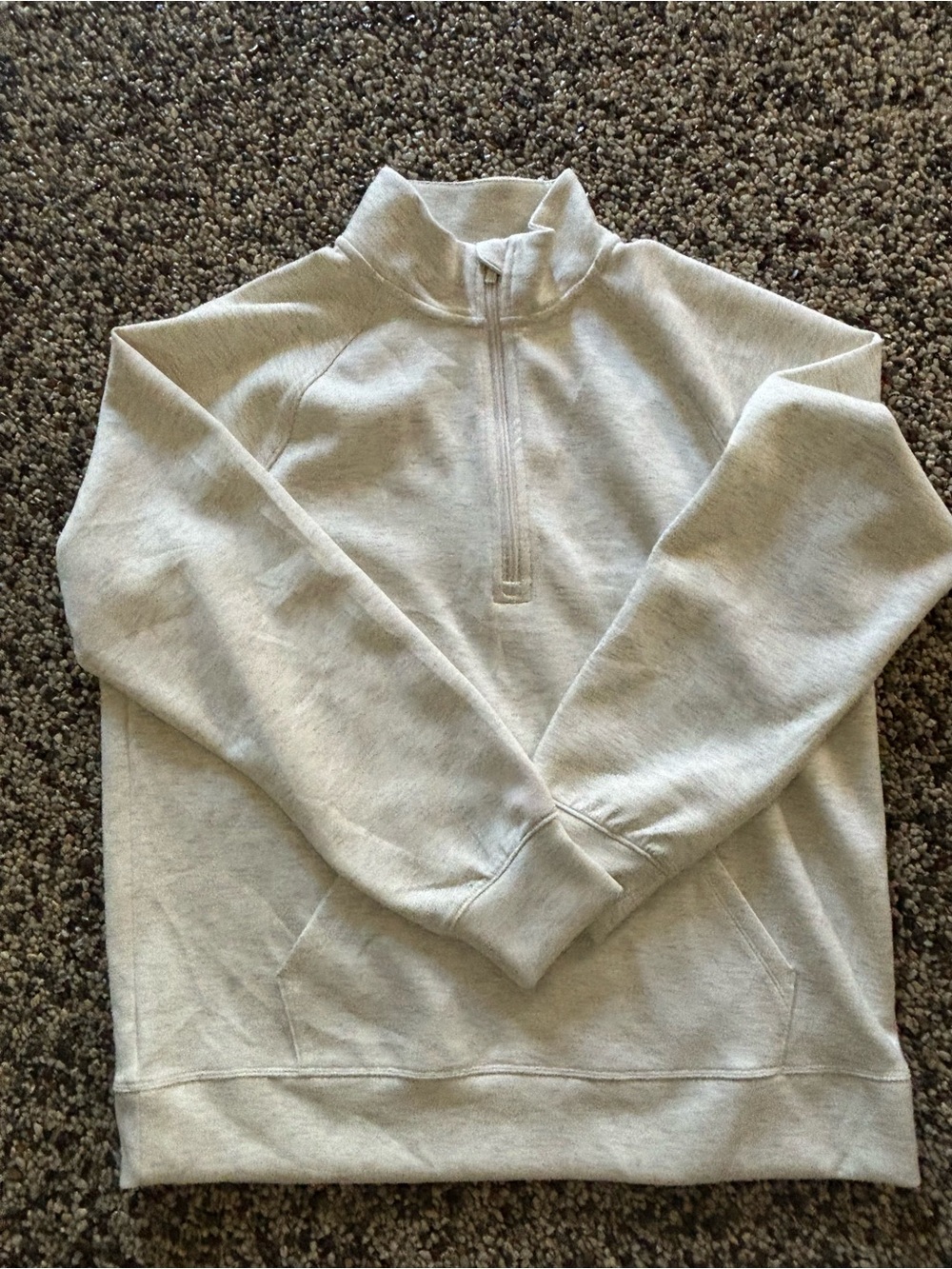 all in motion Women's Heathered Cream 1/2 Zip Pullover, Airy Sleek